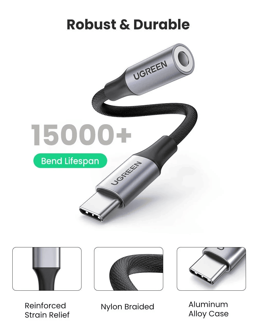 كونفرت محول من ابره 3.5mm الى منفذ تايب سي Type-C
